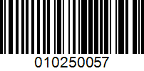 Barcode for 010250057