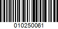 Barcode for 010250061