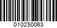 Barcode for 010250063