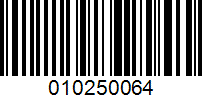 Barcode for 010250064