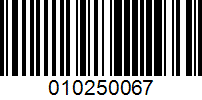 Barcode for 010250067