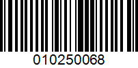 Barcode for 010250068