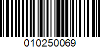 Barcode for 010250069