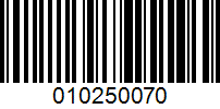 Barcode for 010250070