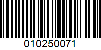 Barcode for 010250071