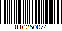 Barcode for 010250074