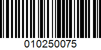 Barcode for 010250075