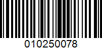 Barcode for 010250078