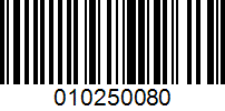 Barcode for 010250080