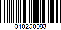 Barcode for 010250083