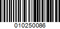 Barcode for 010250086