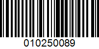 Barcode for 010250089