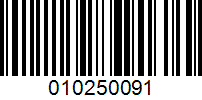 Barcode for 010250091