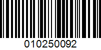 Barcode for 010250092