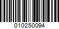 Barcode for 010250094