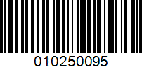 Barcode for 010250095