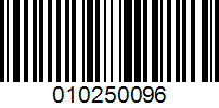 Barcode for 010250096