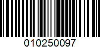 Barcode for 010250097