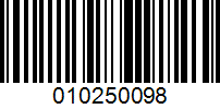 Barcode for 010250098