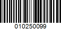 Barcode for 010250099