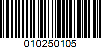 Barcode for 010250105