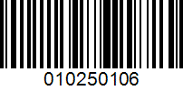 Barcode for 010250106