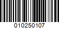 Barcode for 010250107