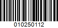 Barcode for 010250112