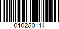 Barcode for 010250114