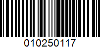 Barcode for 010250117