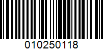 Barcode for 010250118