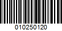 Barcode for 010250120