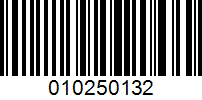 Barcode for 010250132