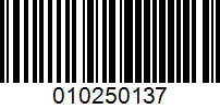 Barcode for 010250137