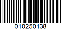 Barcode for 010250138