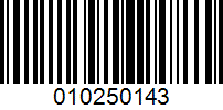 Barcode for 010250143