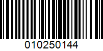 Barcode for 010250144