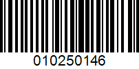 Barcode for 010250146