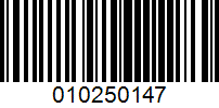 Barcode for 010250147