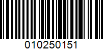 Barcode for 010250151