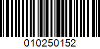 Barcode for 010250152