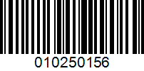 Barcode for 010250156