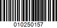 Barcode for 010250157