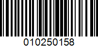 Barcode for 010250158