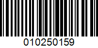 Barcode for 010250159