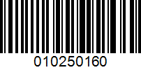 Barcode for 010250160