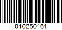 Barcode for 010250161