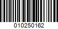 Barcode for 010250162