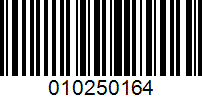 Barcode for 010250164