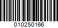 Barcode for 010250166